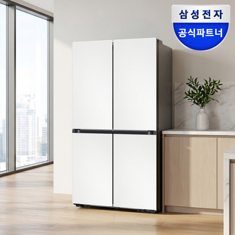 [한정특가185만] 삼성전자 비스포크 Ai 냉장고 1등급 4도어 905L 대용량 RM70F90R1ZD 에센셜화이트