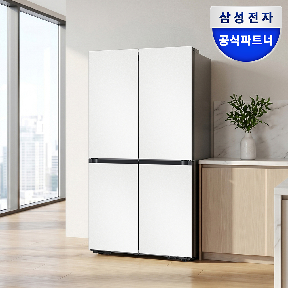 [한정특가185만] 삼성전자 비스포크 Ai 냉장고 1등급 4도어 905L 대용량 RM70F90R1ZD 에센셜화이트