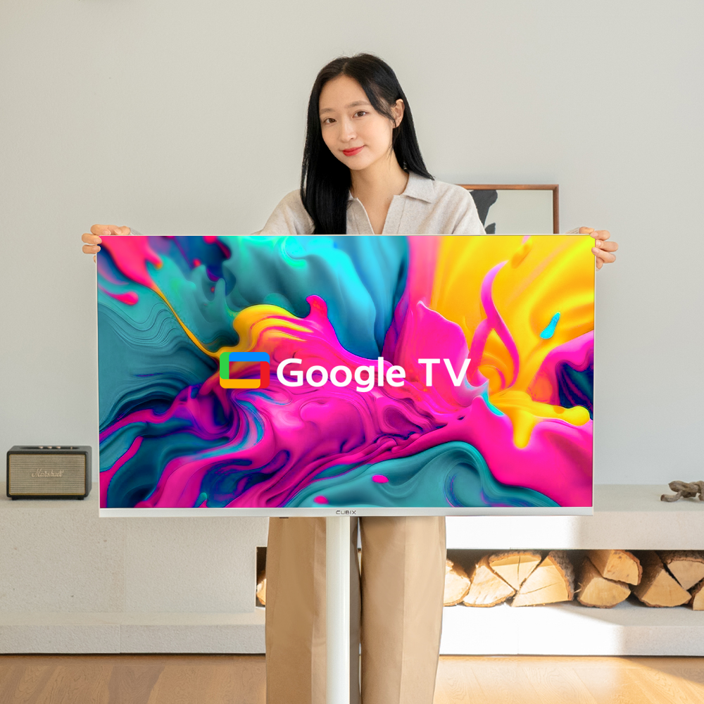 무빙큐빅스 삼탠바이미 화이트에디션 81cm(32인치) FHD QLED 스마트티비 X2 셋트 이동식 TV 삼텐 중소바이미