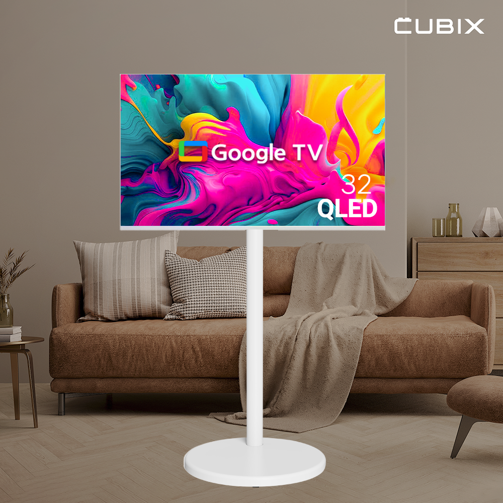 무빙큐빅스 삼탠바이미 화이트에디션 81cm(32인치) FHD QLED 스마트티비 X2 셋트 이동식 TV 삼텐 중소바이미