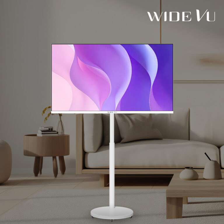 와이드무빙뷰 화이트에디션 삼탠바이미V3 셋트 QLED 109cm(43인치) UHD 4K 스마트 이동식 TV 유압식 높이조절 중소바이미 자가설치
