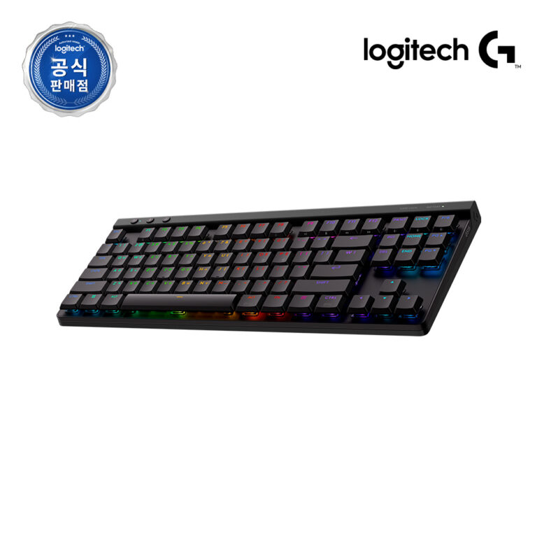[슈퍼적립] 로지텍코리아 공식 G515 LIGHTSPEED TKL 무선 게이밍키보드 블랙, 적축