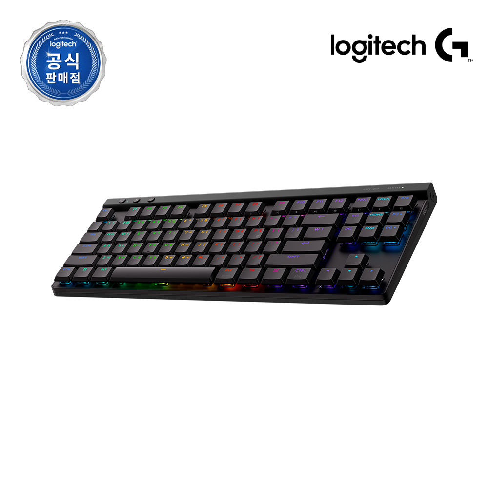 [슈퍼적립] 로지텍코리아 공식 G515 LIGHTSPEED TKL 무선 게이밍키보드 블랙, 적축