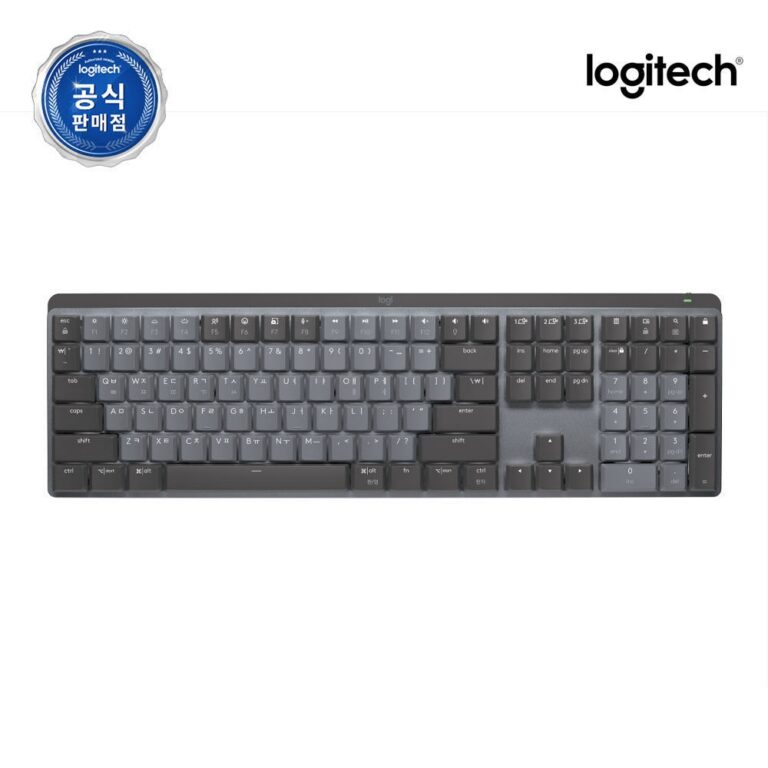 로지텍코리아 공식 MX Mechanical 무선 키보드 블랙, 적축, 43g